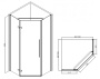 Душевой уголок 90x190 ABBER Ewiges Wasser AG05090B Душевой уголок 90x190 ABBER Ewiges Wasser AG05090B