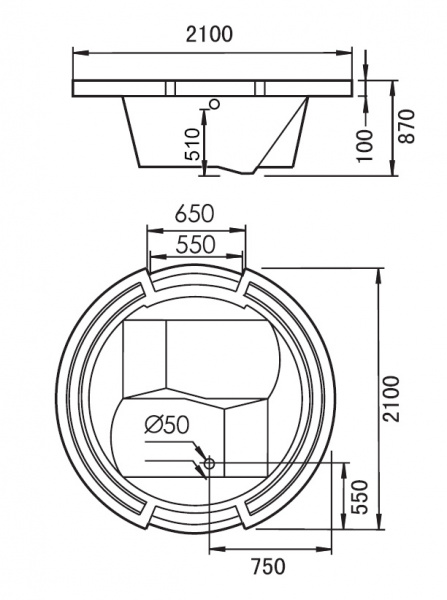 Акриловая ванна Gemy G9060 B