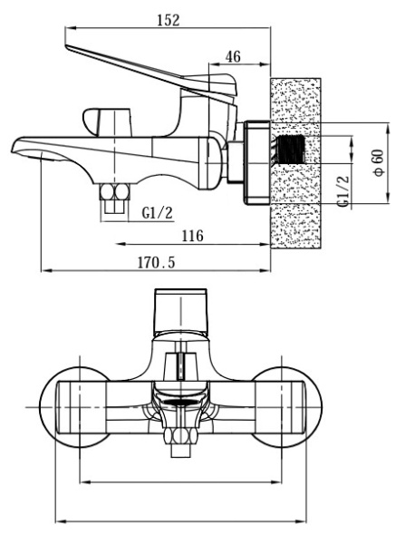 Смеситель для ванны с душевой лейкой Esko Shanghai SHA54Gold золото брашированное