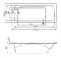 Ванна акриловая Roca Line 160х70 прямоугольная ZRU9302985 Ванна акриловая Roca Line 160х70 прямоугольная ZRU9302985
