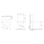 Унитаз-компакт безободковый с сиденьем микролифт Damixa Skyline DX35C8600SC Унитаз-компакт безободковый с сиденьем микролифт Damixa Skyline DX35C8600SC