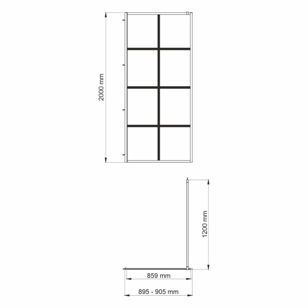 Душевая перегородка 90x200 WasserKRAFT Glan 66W39 Душевая перегородка 90x200 WasserKRAFT Glan 66W39