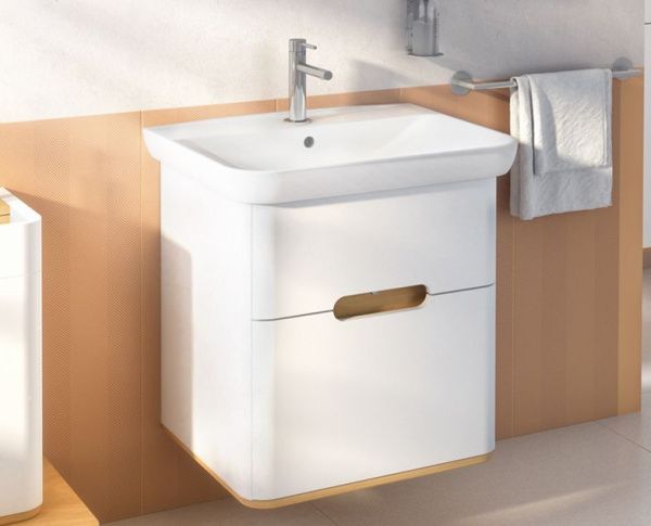 Шкаф с раковиной 49х65х69 см VitrA Sento 60822 матовый белый Шкаф с раковиной 49х65х69 см VitrA Sento 60822 матовый белый