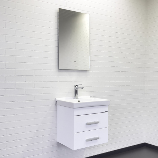 Тумба с раковиной Comforty Никосия 50 см 00-00018022 подвесная белая