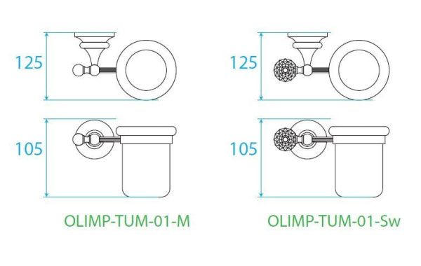 Стакан подвесной  Cezares OLIMP OLIMP-TUM-02-M бронза Стакан подвесной  Cezares OLIMP OLIMP-TUM-02-M бронза
