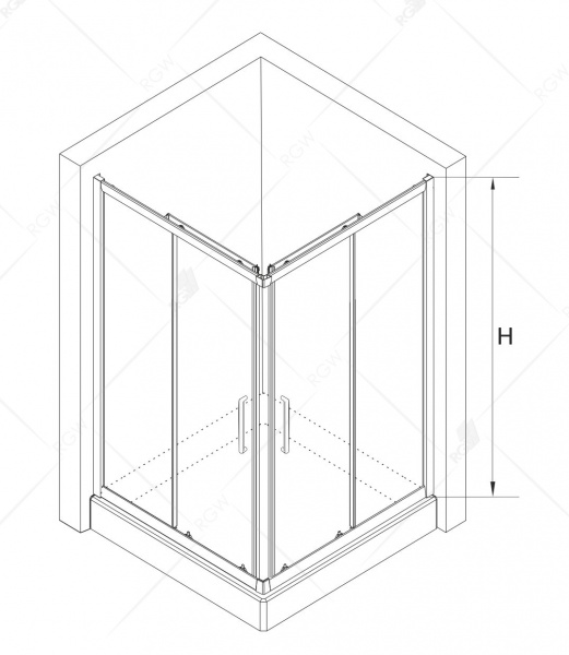 Душевой уголок RGW CL-34B 100x100x185 32093400-14