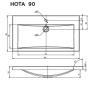 Раковина 1Marka Нота New Polytitan 90 Ц0000004833