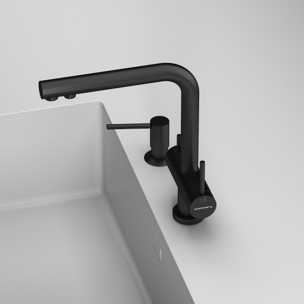 Смеситель для кухонной мойки Abelsberg Pura UVF70929MB вулканический черный матовый