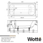Ванна чугунная c отверстиями для ручек Wotte Start 1600x750UR Ванна чугунная c отверстиями для ручек Wotte Start 1600x750UR