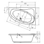 Ванна акриловая Riho Lyra 155x100 L B022001005