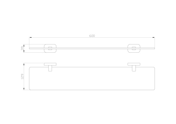 Стеклянная полка для ванной Wonzon & Woghand Graffity WW-9327-BG золото брашированная