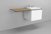 Столешница влагостойкая VELVEX Klaufs 120x60x1,6 без выреза тумба справа МДФ-HPL черная-шатане Столешница влагостойкая VELVEX Klaufs 120x60x1,6 без выреза тумба справа МДФ-HPL черная-шатане