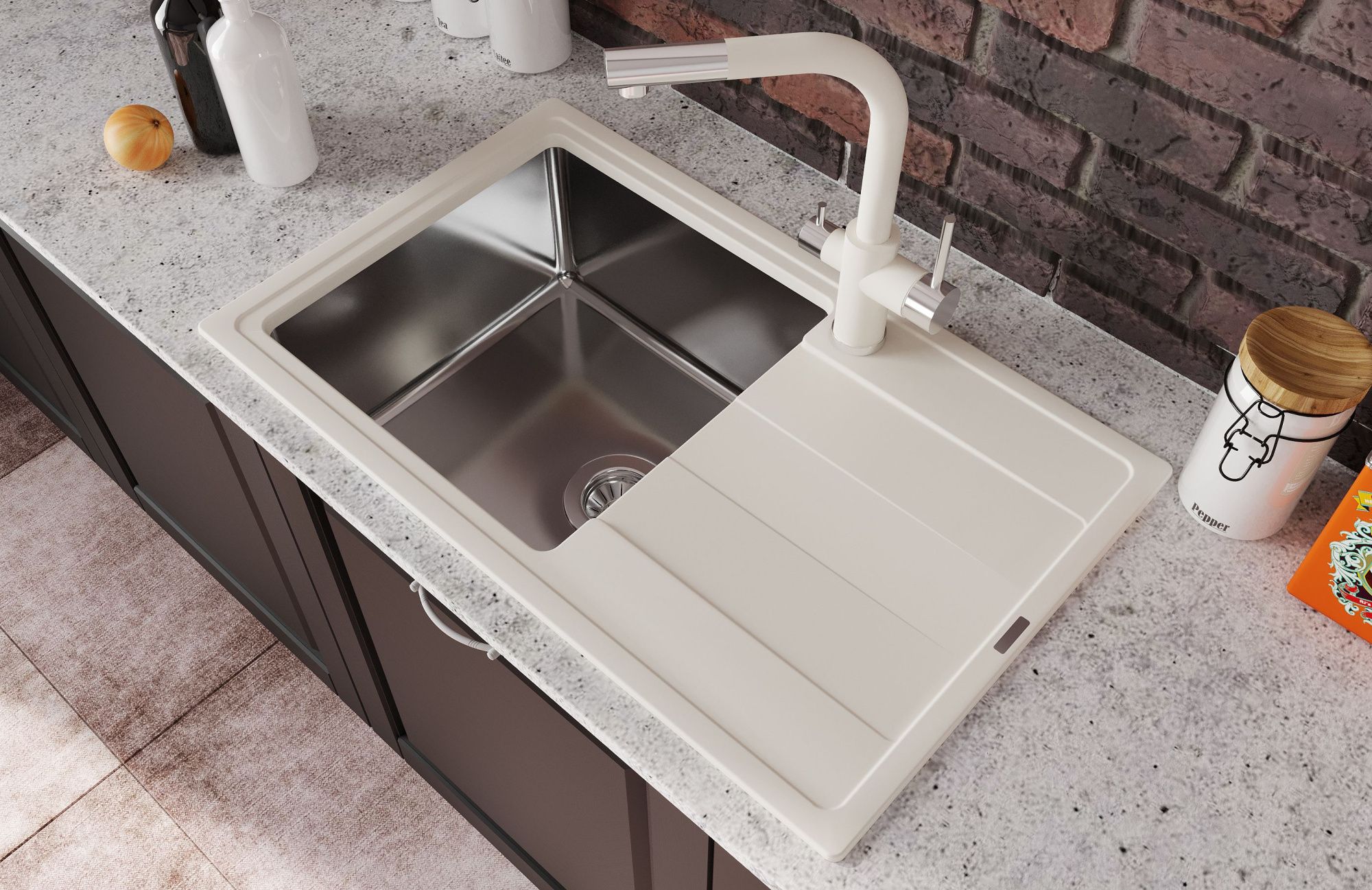 Кухонная мойка комбинированная 78x48 Florentina 21.395.D0780.201 Жасмин Кухонная мойка комбинированная 78x48 Florentina 21.395.D0780.201 Жасмин