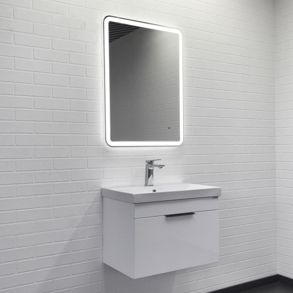 Тумба с раковиной Comforty Кама 60 см 00-00018655 подвесная белая