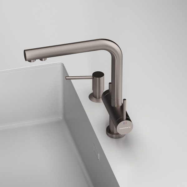 Смеситель для кухонной мойки Abelsberg Pura UVF70929BN титан брашированный
