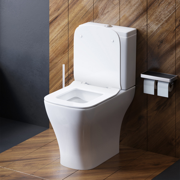 Унитаз-компакт безободковый с сиденьем микролифт Damixa Titan DX78C8600SC Унитаз-компакт безободковый с сиденьем микролифт Damixa Titan DX78C8600SC