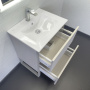 Тумба с раковиной Comforty Бильбао 60 см 00-00019361 напольная серый шелк