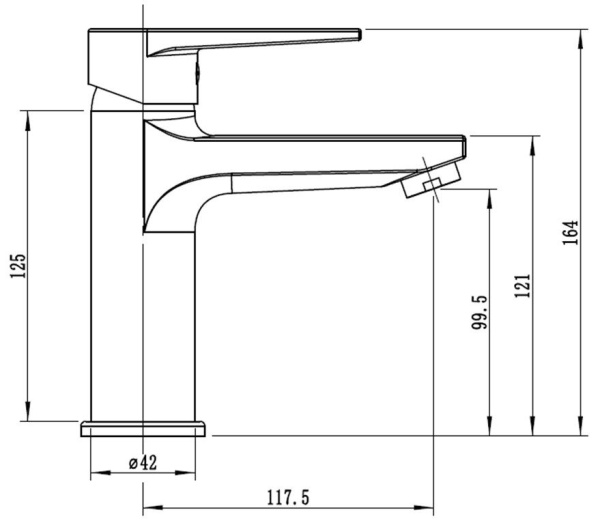 Смеситель для раковины Esko Budapest BT26M хром глянцевый