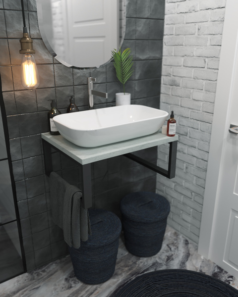 Столешница 1Marka GRUNGE LOFT 60 Бетон светлый Ц0000001586 Столешница 1Marka GRUNGE LOFT 60 Бетон светлый Ц0000001586