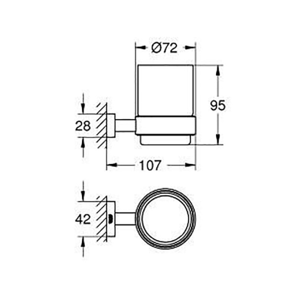 Стакан для зубных щеток  Grohe  40755001 Стакан для зубных щеток  Grohe  40755001
