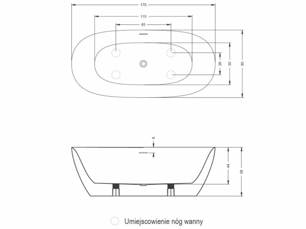 Ванна акриловая Riho Alpha 170x80 B092001005