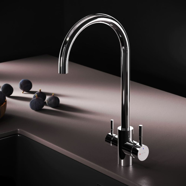 Смеситель для кухонной мойки Am.Pm X-Joy S с каналом для фильтра F85B07700 хром глянцевый