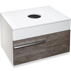 Тумба под раковину Runo Вудлайн 65 см 00-00001341 подвесная железный камень, белый