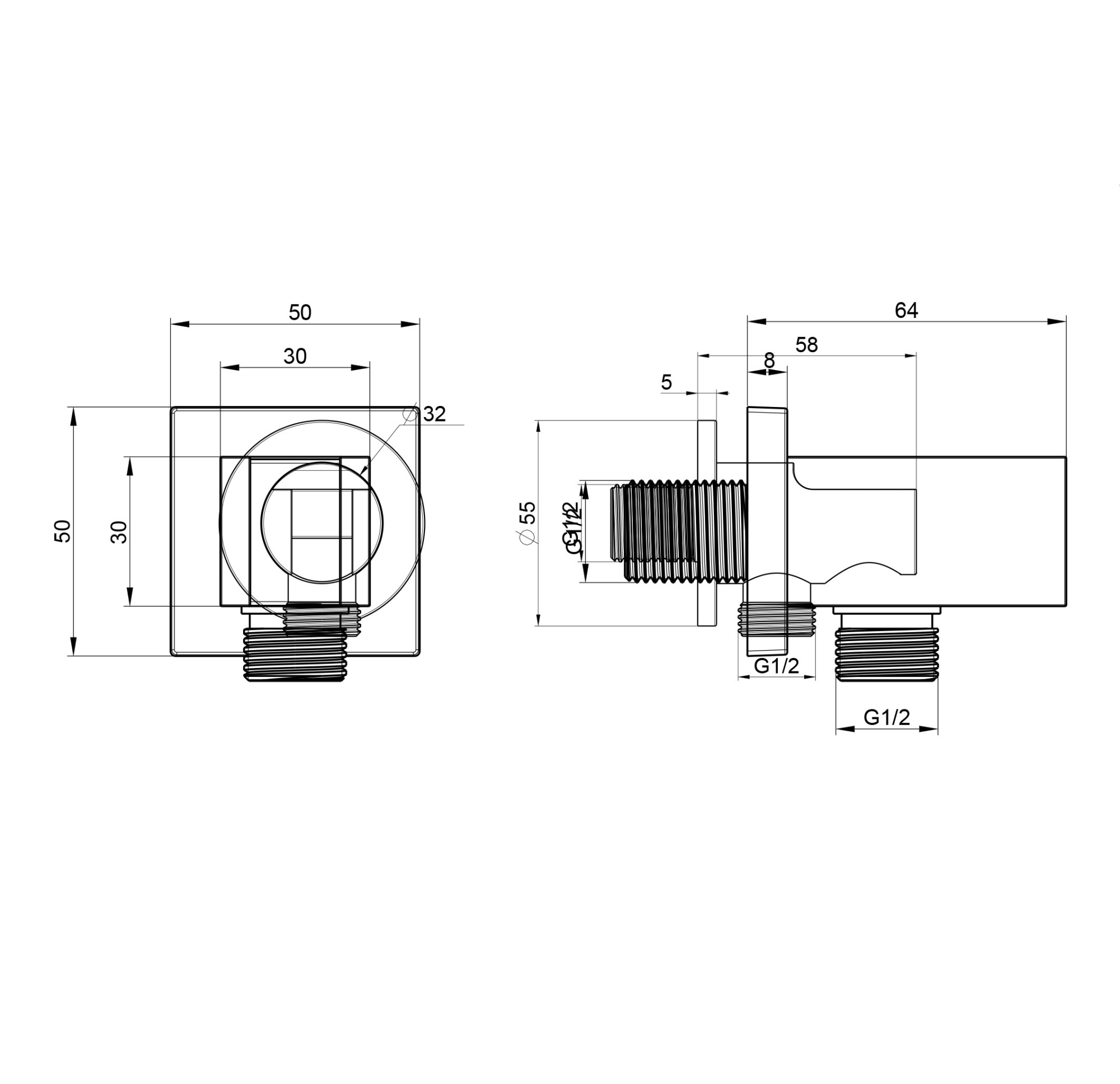Подключение для шланга Wonzon & Woghand WW-HZ2319-BG золото брашированный