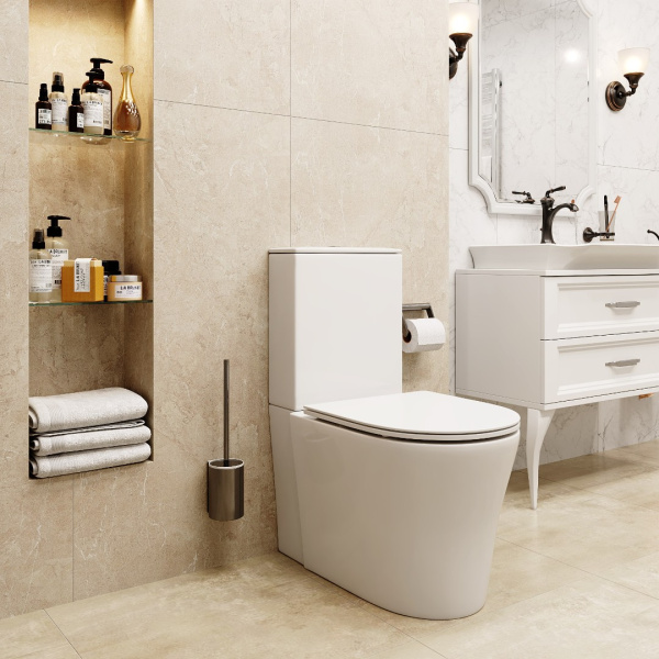 Унитаз-компакт напольный безободковый SANTA Cerutti SPA CT8916 c сиденьем микролифт Унитаз-компакт напольный безободковый SANTA Cerutti SPA CT8916 c сиденьем микролифт