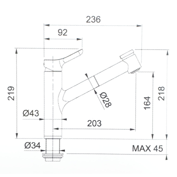Смеситель для кухонной мойки Webert Master MS941002015 хром глянцевый