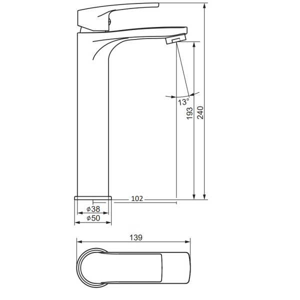Смеситель для раковины Damixa Eclipse 2.0 черный матовый
