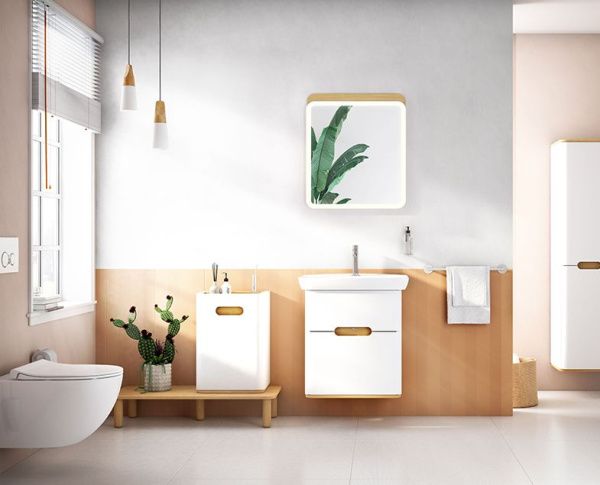 Шкаф с раковиной 49х65х69 см VitrA Sento 60822 матовый белый Шкаф с раковиной 49х65х69 см VitrA Sento 60822 матовый белый