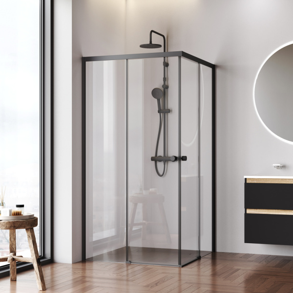 Душевой уголок AM.PM X-Joy 100x190x100 W94G-403-100100-BT1K профиль черный