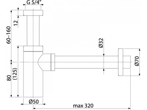 Сифон для раковины Boheme 609-MG золото матовое