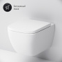 Подвесной унитаз FlashClean с сиденьем микролифт AM.PM Gem C901701SC Подвесной унитаз FlashClean с сиденьем микролифт AM.PM Gem C901701SC