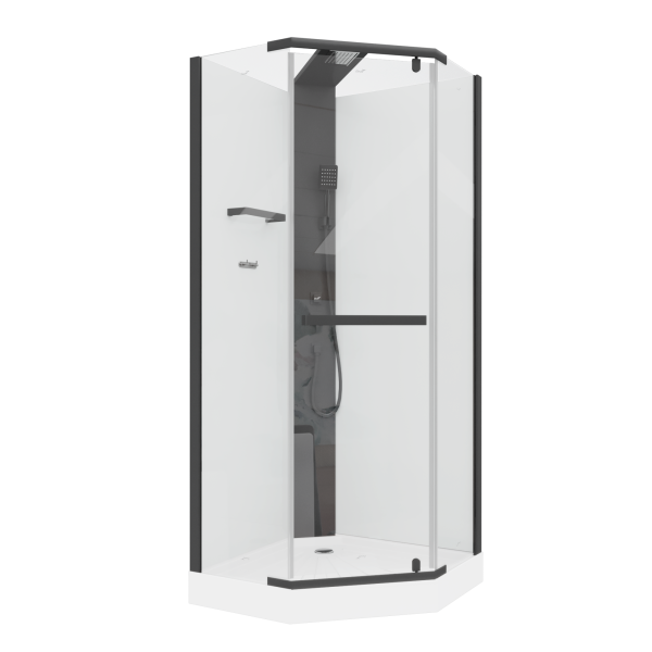 Душевая кабина Ceruttispa 90x225 CHIKA901B профиль черный