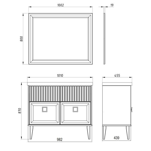 Зеркало 100,2x80 см Asb-Woodline Риола 12395 белый Зеркало 100,2x80 см Asb-Woodline Риола 12395 белый