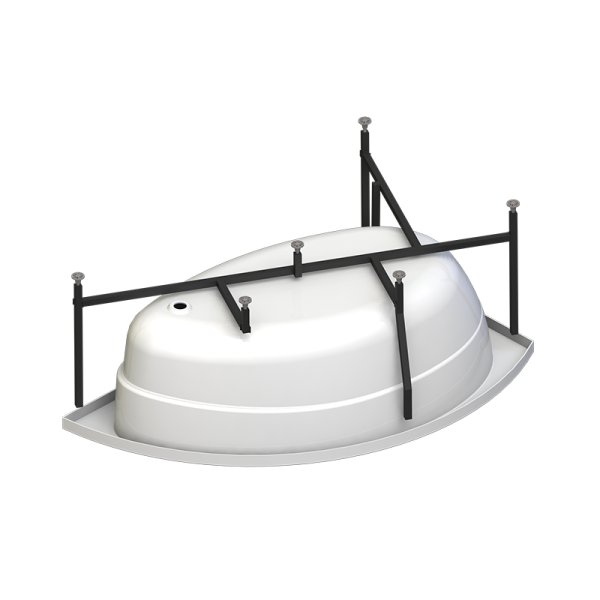 Ванна акриловая Radomir Модерна 160x100 L 2-01-0-1-1-214 белая угловая с каркасом