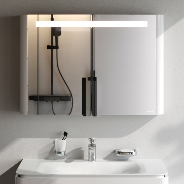 Шкаф зеркальный Am.Pm Sensation 100 см M30MCX1001WG белый с подсветкой