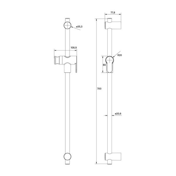 Стойка для душа IDDIS Ray RAY70W0i17 белый матовый Стойка для душа IDDIS Ray RAY70W0i17 белый матовый