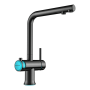Смеситель для кухни Omoikiri Hotaru 4994029 вороненая сталь/голубой