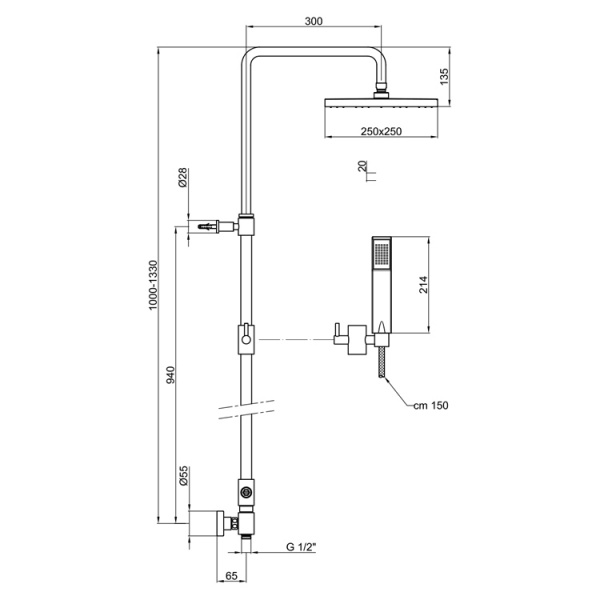 Душевой гарнитур Webert Comfort AC0675015PVC Душевой гарнитур Webert Comfort AC0675015PVC