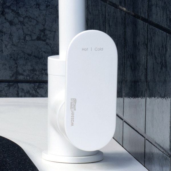 Смеситель для мойки WasserKRAFT Mindel 8507 белый матовый