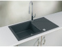Мойка каменная 86х50 ALVEUS CADIT 1132031 черная
