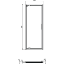 Распашная дверь в нишу 80 см Ideal Standard CONNECT 2 PV Pivot K9268V3 Распашная дверь в нишу 80 см Ideal Standard CONNECT 2 PV Pivot K9268V3