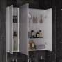 Зеркальный шкаф без подсветки 80x14,6 см Opadiris Арабеско 00-00005351 белый Зеркальный шкаф без подсветки 80x14,6 см Opadiris Арабеско 00-00005351 белый