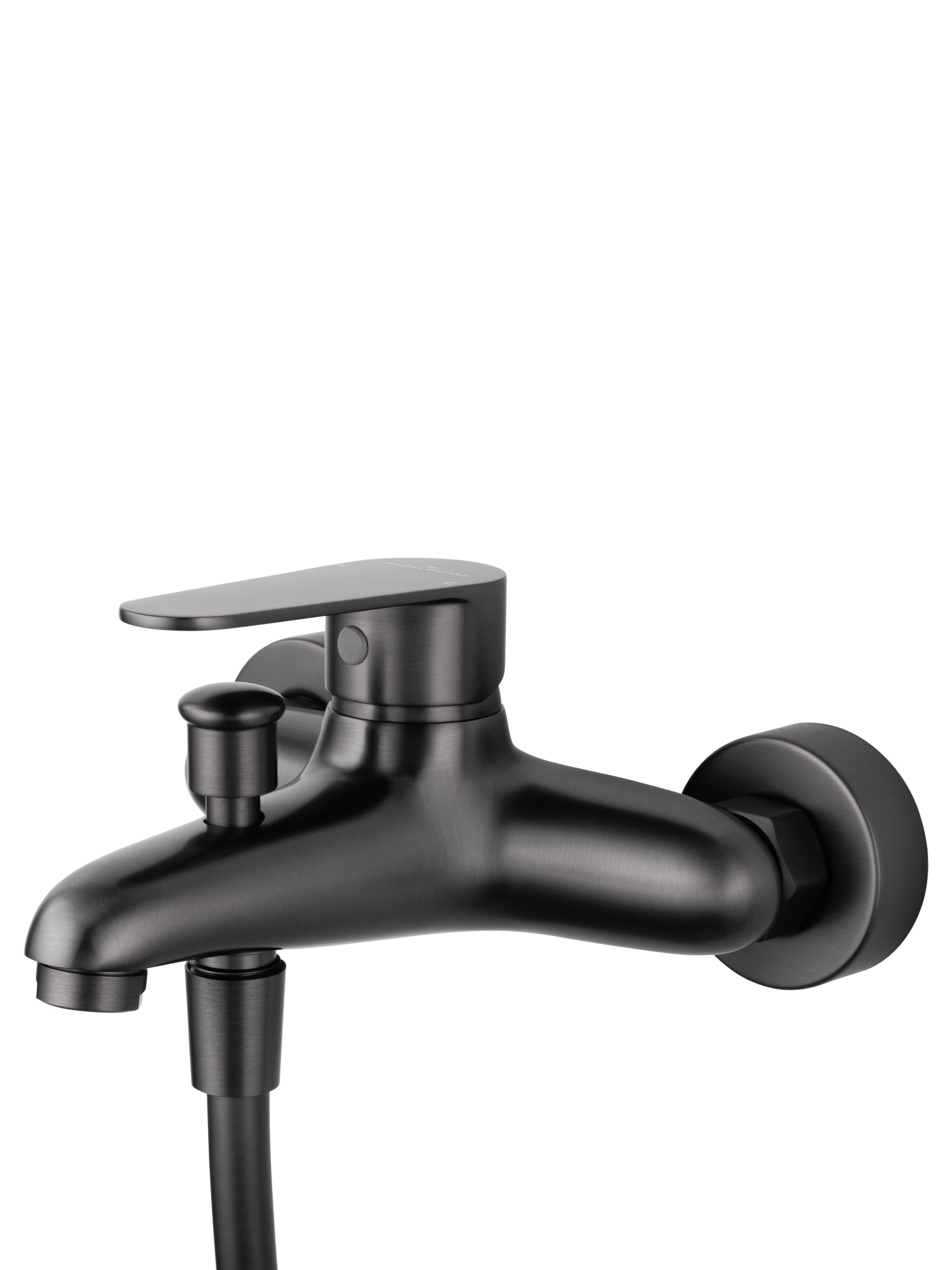 Смеситель для ванны с душем и гарнитуром Wonzon & Woghand Alfa WW-AE3201-BGG темный графит брашированный