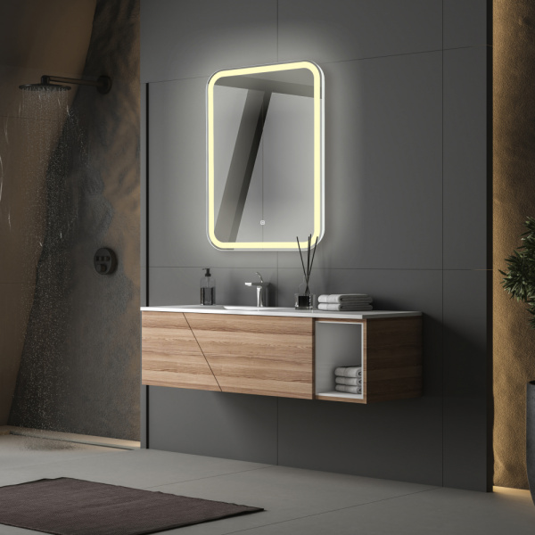 Зеркало с подсветкой, сенсорным выключателем и диммером 55x80 см ABBER  AG6106S Зеркало с подсветкой, сенсорным выключателем и диммером 55x80 см ABBER  AG6106S