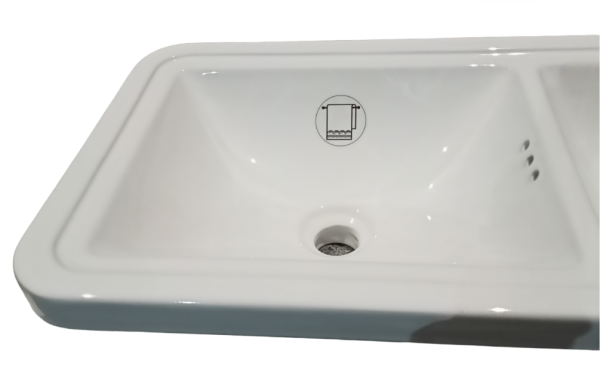 Раковина накладная 70 см Cerutti SPA Double DORRIS CT9280 Раковина накладная 70 см Cerutti SPA Double DORRIS CT9280