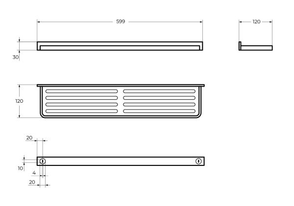 Полка 60x12 см Cezares MAXIMA CZR-F-8917 хром Полка 60x12 см Cezares MAXIMA CZR-F-8917 хром